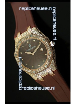 Audemars Piguet Royal Oak LADY Replica Watch in Pink Gold Casing