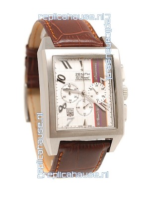 Zenith El Primero 40th Anniversary Chronograph Japanese Watch in White Dial