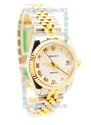 Rolex DateJust Mid-Sized Japanese Replica Two Tone Watch