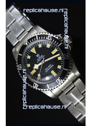 Tudor Oyster Prince Vintage 200M Black Dial Squre Markers Swiss 1:1 Mirror Replica Watch 