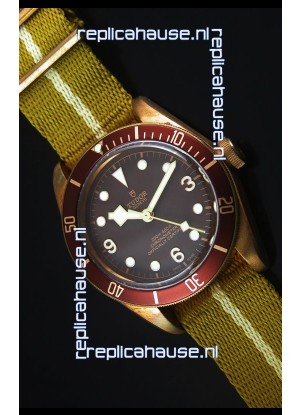 Tudor Heritage Bay Bronze Swiss Replica Watch with NATO Strap 