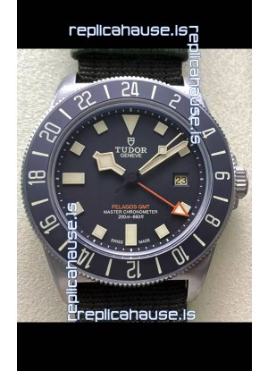 Tudor Pelagos FXD GMT Titanium Casing 1:1 Mirror Replica Black Dial in Green Nato Strap