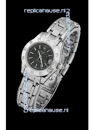 Rolex Datejust Ladies Japanese Replica Ladies Watch in Black Dial