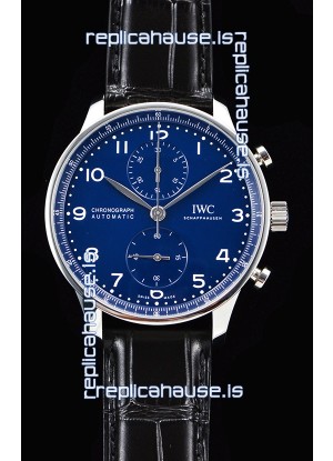 IWC Portuguese Chronograph Blue Dial 1:1 Mirror Swiss Watch 