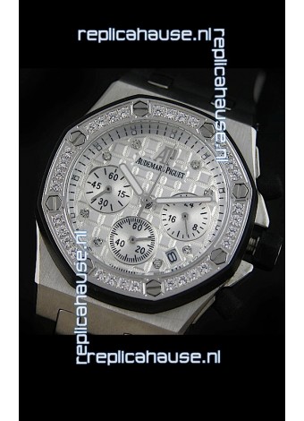 Audemars Piguet Royal Oak Offshore Lady Alinghi Swiss Watch in White Checkered Dial
