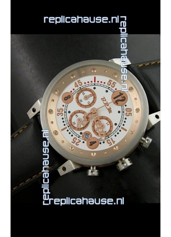 B.R.M.0011G6 Japanese Replica Quartz Watch in Black&Rose Gold Dial