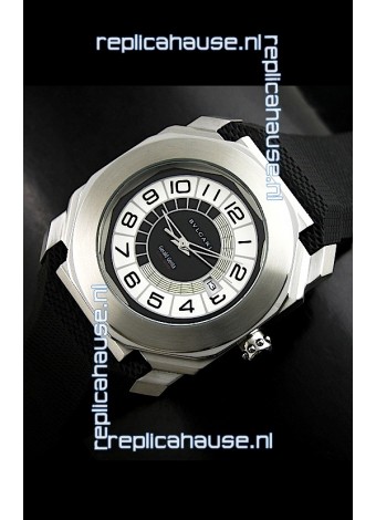 Bvlgari Gerald Genta Swiss Replica Watch in Black&White Dial