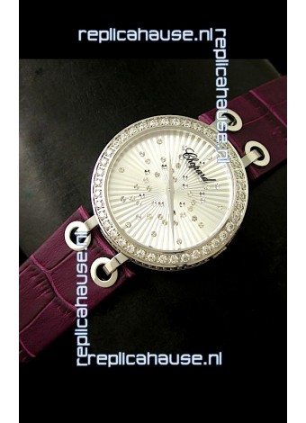 Chopard Xtravaganza Ladies Japanese Replica Watch in Silver Dial