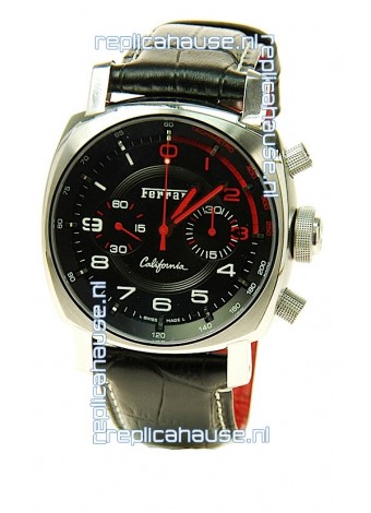 Ferrari by Panerai California Chronograph Swiss Replica Watch in Black Dial