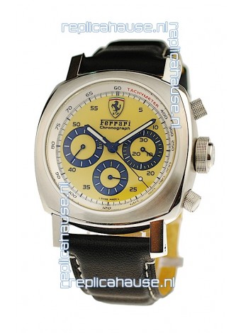 Ferrari by Panerai Scuderia Chronograph Swiss Replica Watch in Yellow Dial