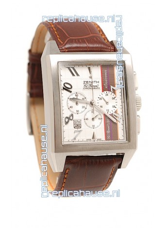 Zenith El Primero 40th Anniversary Chronograph Japanese Watch in White Dial