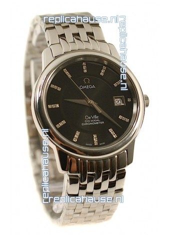 Omega Co-Axial Deville Japanese Steel Watch in Stick Markers