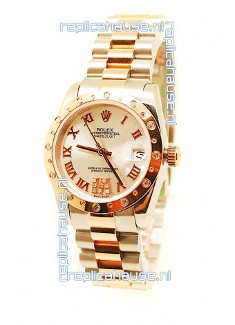Rolex Datejust Two Tone Rose Gold Japanese Replica Watch - 36MM