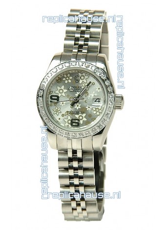Rolex Floral Motif Datejust Ladies Replica Watch