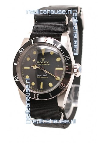 Rolex Submariner Swiss Watch Black Nylon Strap Watch