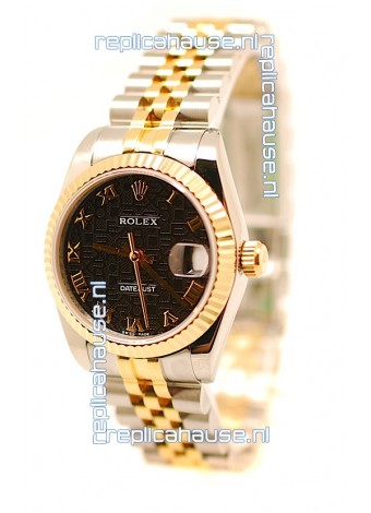 Rolex DateJust Mid-Sized Swiss Replica Two Tone Watch
