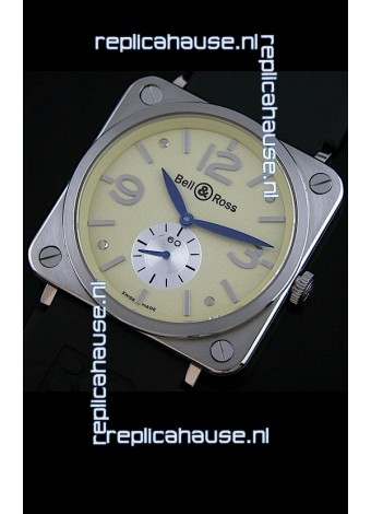 Bell & Ross Japanese Watch in Gold Ivory Dial