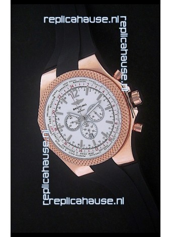 Breitling Bentley Chronograph Japanese Replica Watch in White Dial