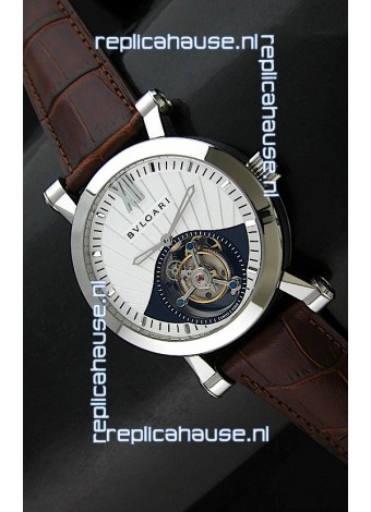 Bvlgari Sotirio Swiss Replica Tourbillon Watch in White Dial