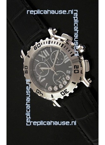 Chopard Happy Sport Swiss Replica Watch in Black Strap