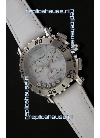 Chopard Happy Sport Swiss Replica Watch in White Strap