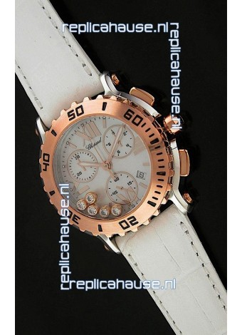 Chopard Happy Sport Swiss Replica Watch in White Strap