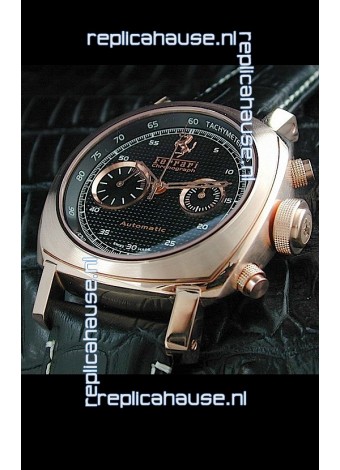 Ferrari Granturismo Swiss Replica Watch in Pink Gold Case