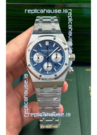 Audemars Piguet Royal Oak Chronograph Blue Dial Steel Strap Swiss Replica Watch