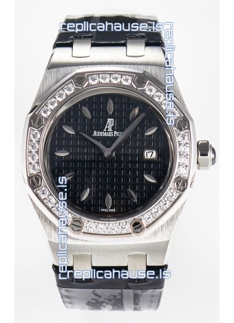 Audemars Piguet Royal Oak 33MM 904L Steel Quartz Black Dial Swiss Replica Watch