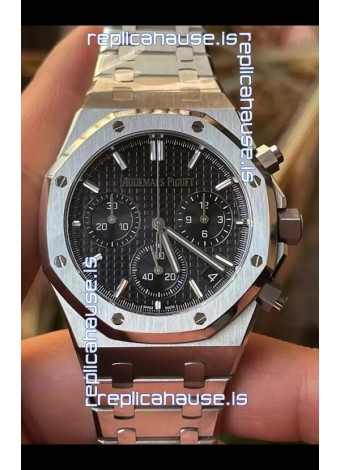 Audemars Piguet Royal Oak Chronograph 1:1 Mirror Replica - 904L Steel in Black Dial 41MM