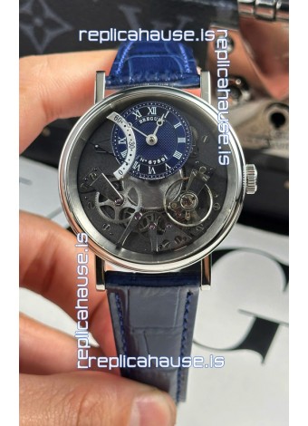 Breguet Tradition 7057BR/R9/9W6 Steel Casing Single Tourbillon Swiss Replica Blue Strap Watch