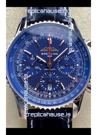 Breitling Navitimer B01 Chronograph 43 Blue Dial - 904L Steel Casing 1:1 Mirror Swiss Replica