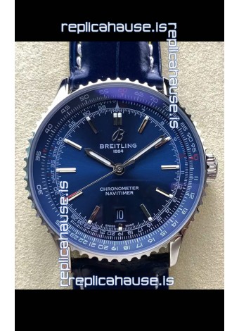 Breitling Navitimer 1 Automatic Swiss Replica Watch in Blue Dial - Leather Strap