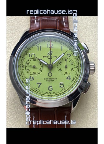 Breitling Premier B01 Chronograph 42 Edition Steel Casing Green Dial - 1:1 Mirror Replica Watch