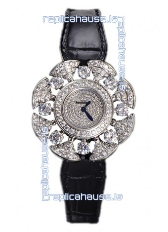 Bvlgari Divas's Dream Edition Watch in Steel Casing - Diamonds Paved Dial Swiss Replica