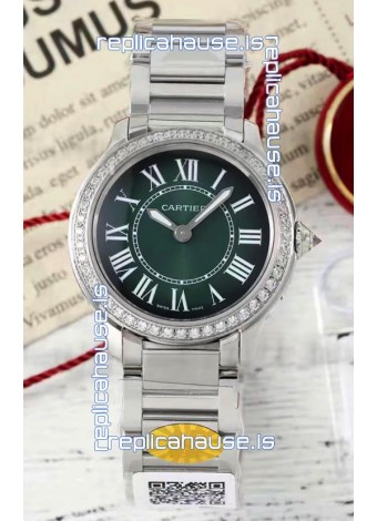 Cartier Ronde Must 29MM Swiss Quartz Green Dial 1:1 Mirror Swiss Replica Watch 