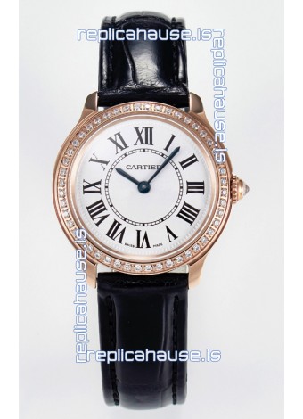 Ronde Louis Cartier Super Clone 29MM Rose Gold. Watch in Swiss Quartz Movement