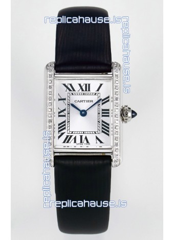 Tank Must Cartier Super Clone Edition 29MM Watch in Steel Casing White Dial 