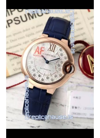 Ballon De Cartier Swiss Automatic 1:1 Mirror Quality 33MM in Rose Gold Plating