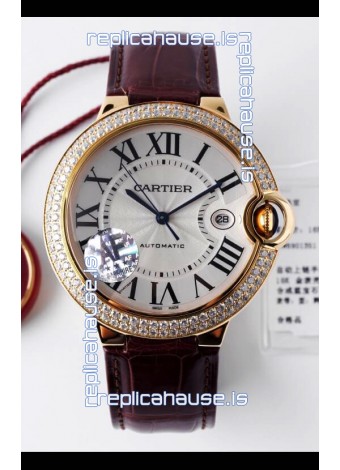 Ballon De Cartier Swiss Automatic 1:1 Mirror Quality 42MM in Yellow Gold Casing