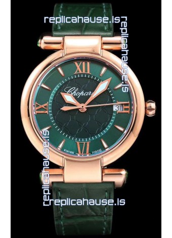 Chopard Imperiale White Dial Swiss Automatic Replica Watch in Rose Gold Case 904L Steel 