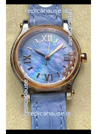 Chopard Happy Sport 1:1 Mirror Swiss Automatic Replica Watch 36MM in Rose Gold Casing