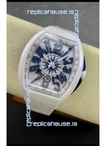 Franck Muller Vanguard Yachting White Ceramic 1:1 Mirror Swiss Replica Watch