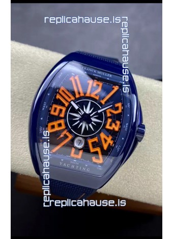 Franck Muller Vanguard Yachting Blue Ceramic 1:1 Mirror Swiss Replica Watch