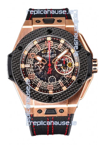 Hublot Big Bang F1 "King Carbon Gold" Edition Chronograph Swiss Replica Watch 