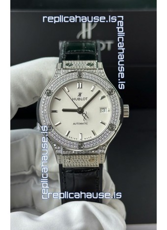 Hublot Super Clone Classic Fusion Titanium 38MM 1:1 Mirror Replica Watch White Dial