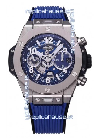 Hublot Big Bang Unico Blue Stainless Steel Casing 1:1 Mirror Edition Swiss Replica Watch