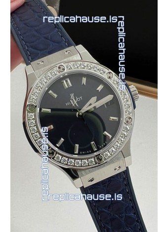 Hublot Classic Fusion Stainless Steel 33MM Blue Dial Swiss Quartz Movement Watch 1:1 Mirror Quality