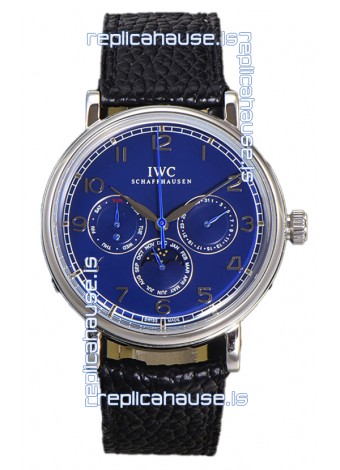 IWC Portofino Perpetual Calendar IW3446 Blue Dial Swiss Replica Watch 