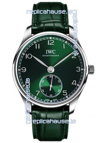 IWC Portugieser Automatic 40 IW358310 Green Dial in Stainless Steel 1:1 Mirror Replica Watch 